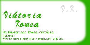 viktoria komsa business card