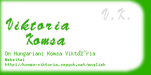 viktoria komsa business card